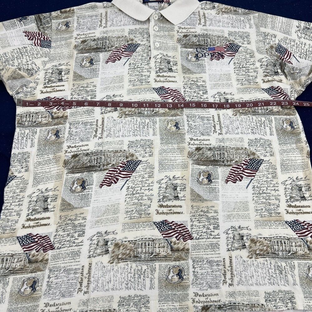 US Open Golf Collection Shirt Men's XL American Flag Declaration of Independence - Picture 9 of 10